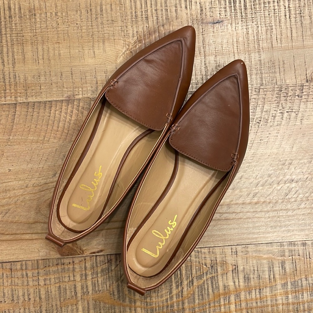 Lulus Emmy Chestnut Pointed Loafers
